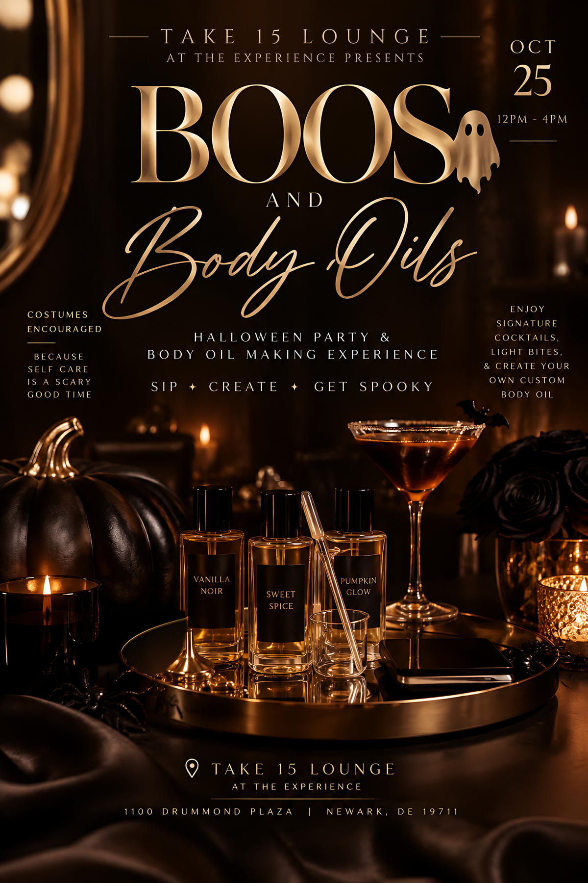 Boos and Body Oils: Halloween Party and Body Oil Workshop