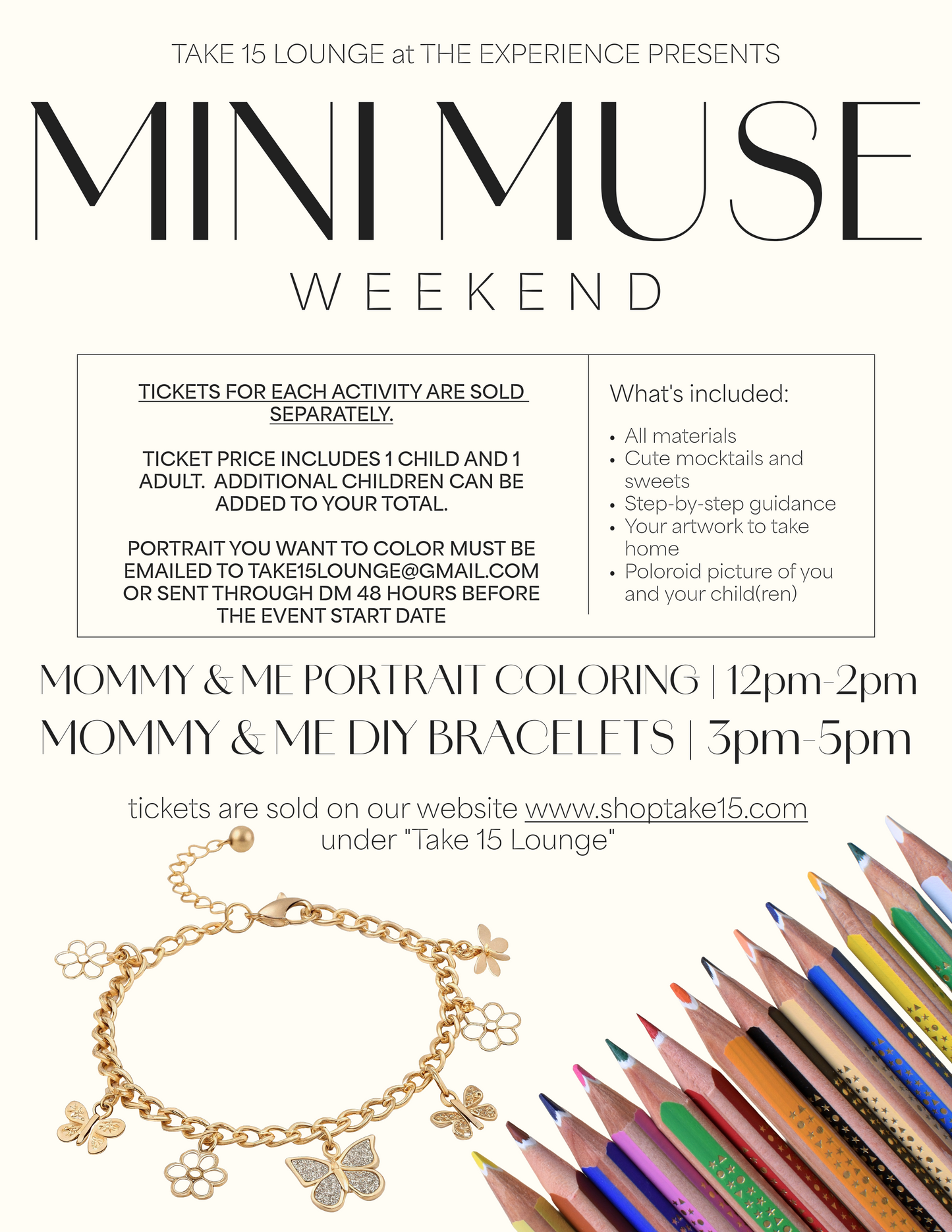 Mini Muse Weekend: Coloring & Bracelet Making